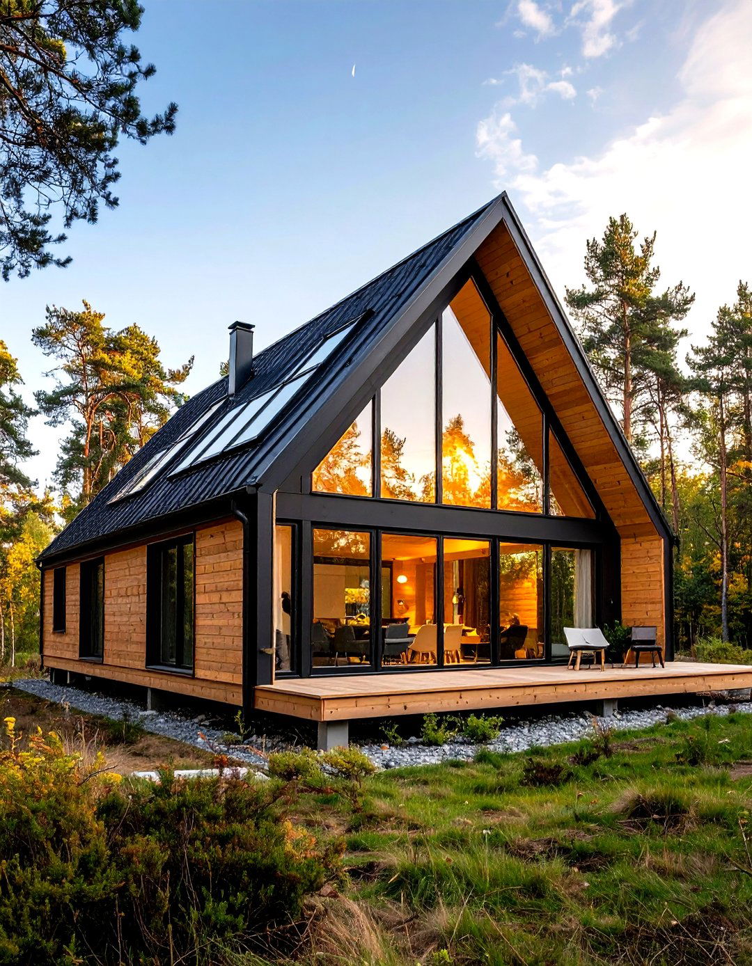 A Frame Cabin Style - 20 Scandinavian House Exterior Ideas