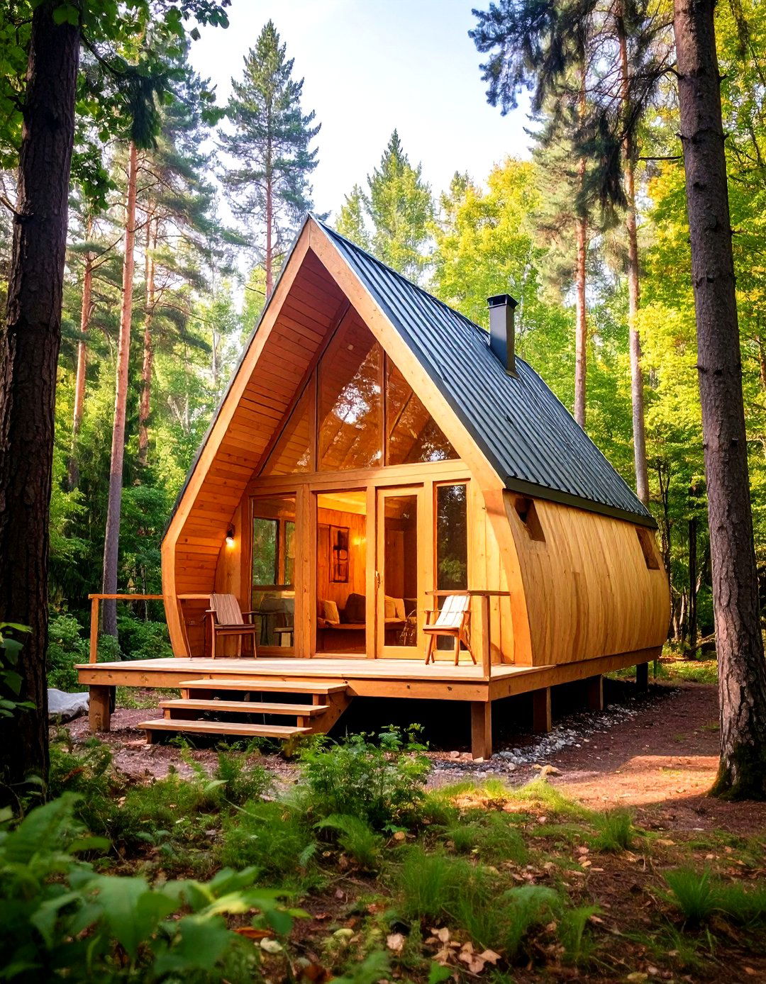 A Frame Outdoor Sauna Cabin - 20 Outdoor Sauna Ideas