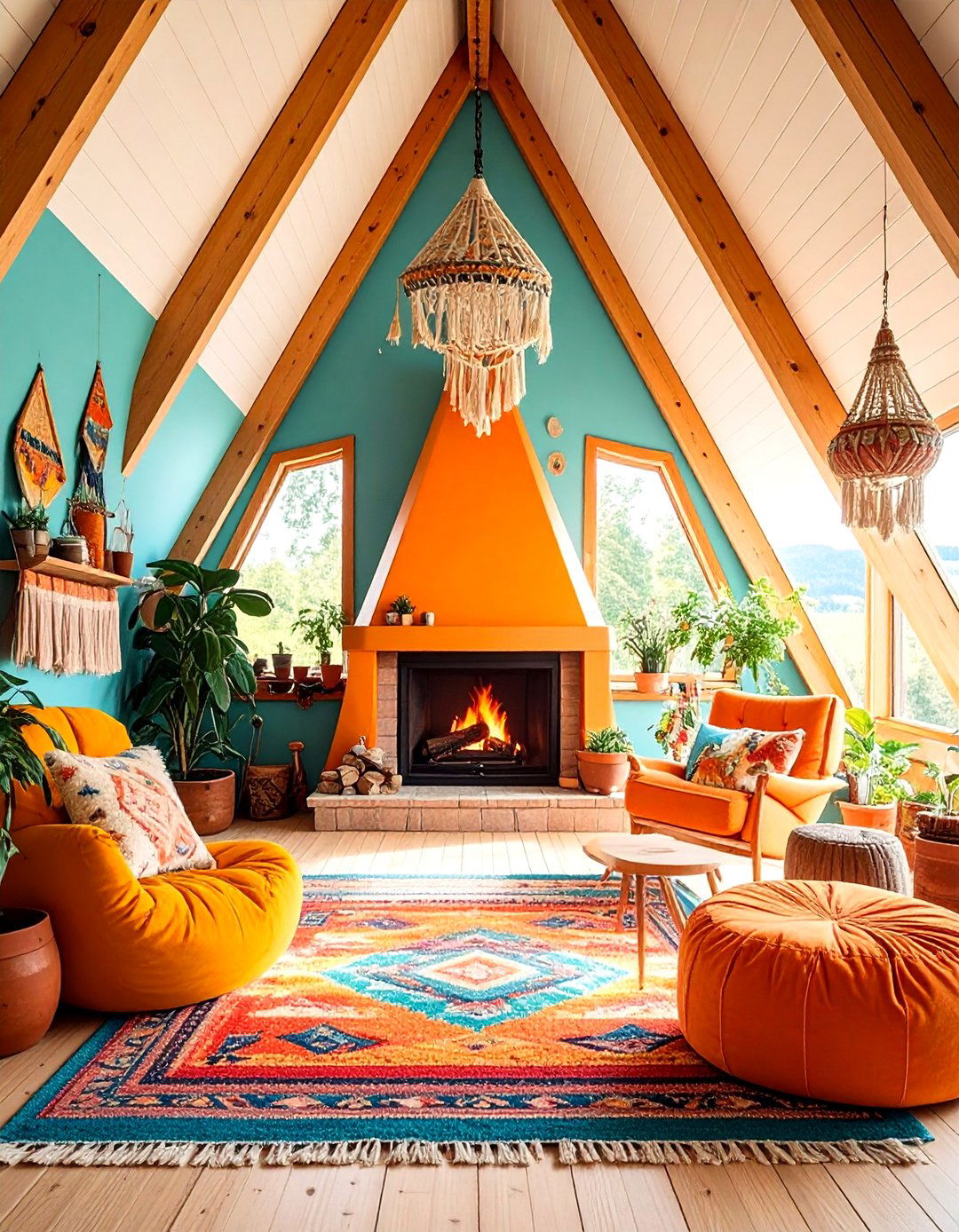 A Frame Retro Cabin Decor - 20 Cabin Decor Ideas