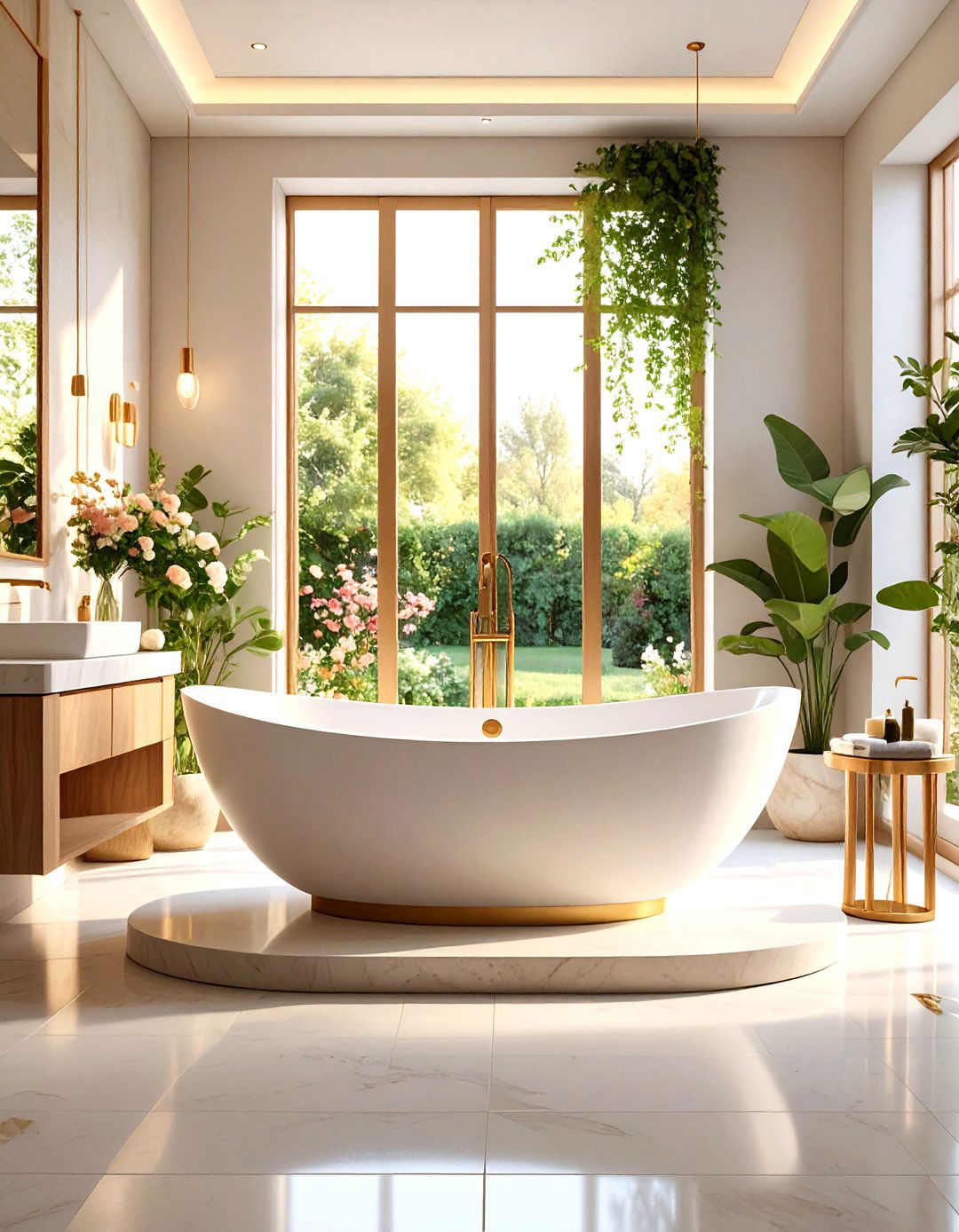 A Freestanding Tub as the Ensuite Bathrooms Sculpture - 20 Ensuite Bathroom Ideas