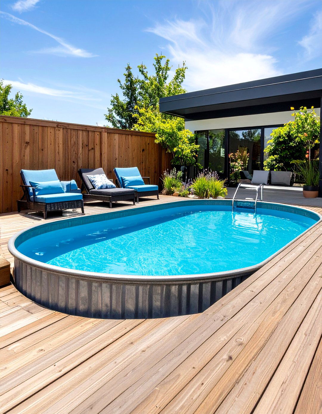 A Low Maintenance Stock Tank Pool - 20 Semi Inground Pool Ideas