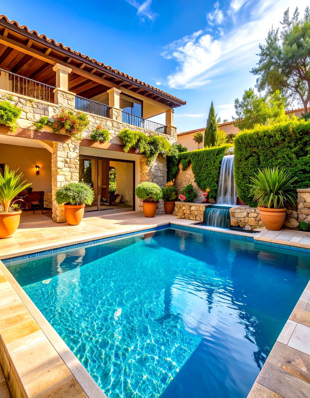 A Pool With Lush Surroundings - 20 Semi Inground Pool Ideas
