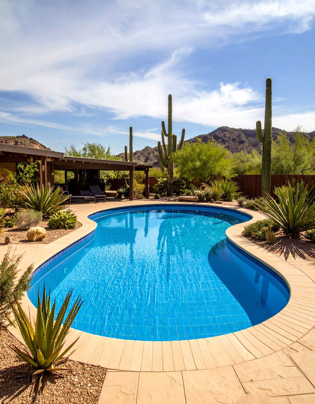 A Pool in a Desert Climate - 20 Semi Inground Pool Ideas