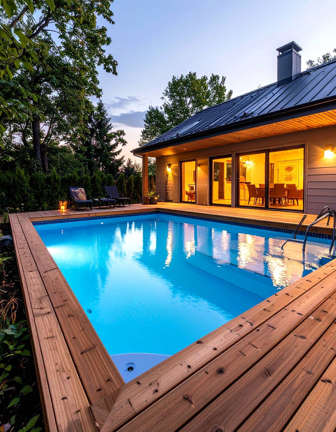 A Stunning Plunge Pool - 20 Semi Inground Pool Ideas