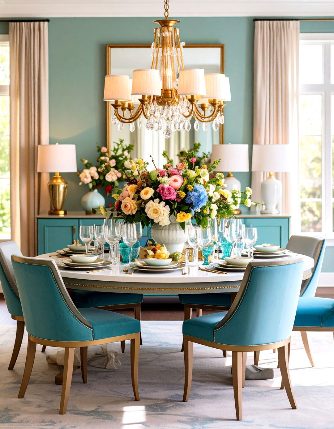 A Styled Sideboard Organizes the Dining Room - 20 Dining Room Ideas