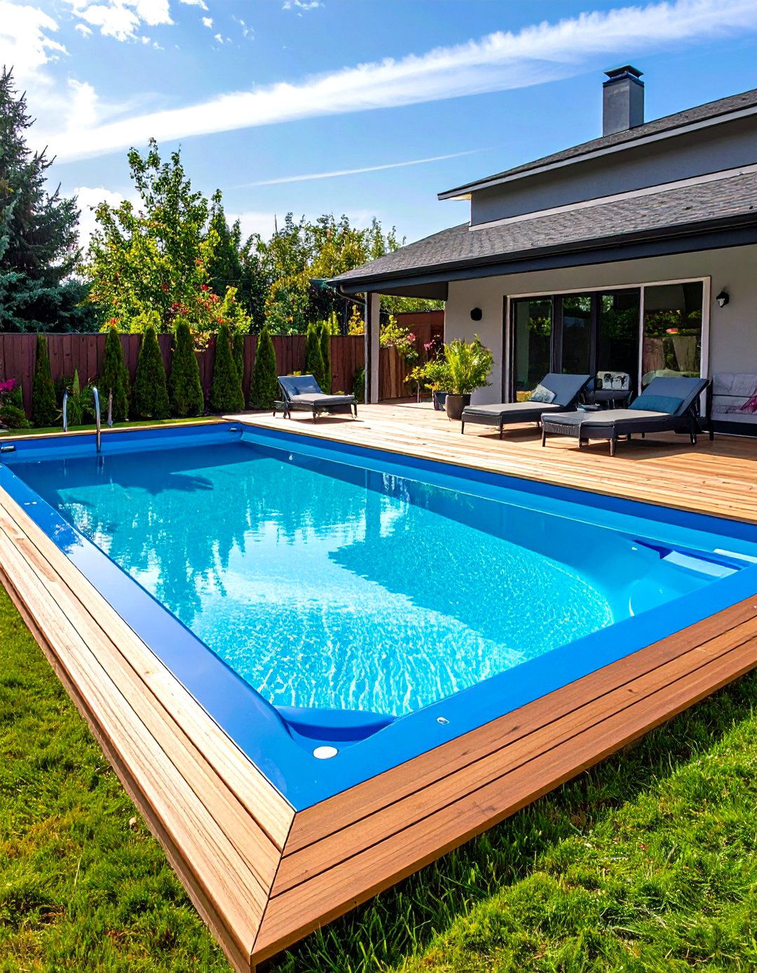 A Stylish Modular Pool - 20 Semi Inground Pool Ideas