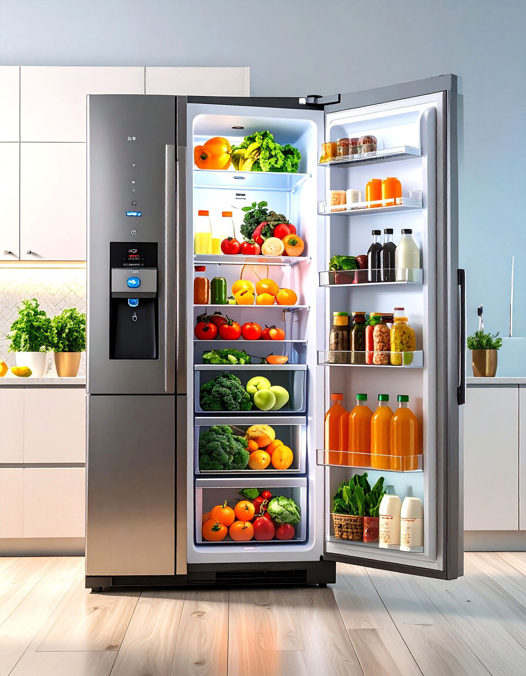 AI Powered Smart Fridge Manages Groceries - 20 Dream Kitchen Ideas