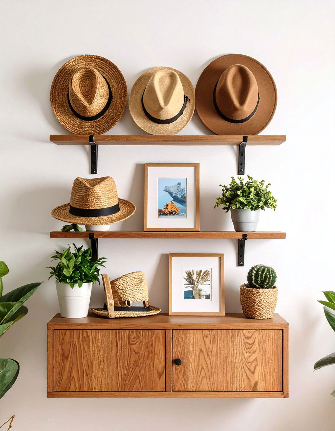 Above Door Perimeter Shelf Rings the Room with Display - 20 Bedroom Shelving Ideas
