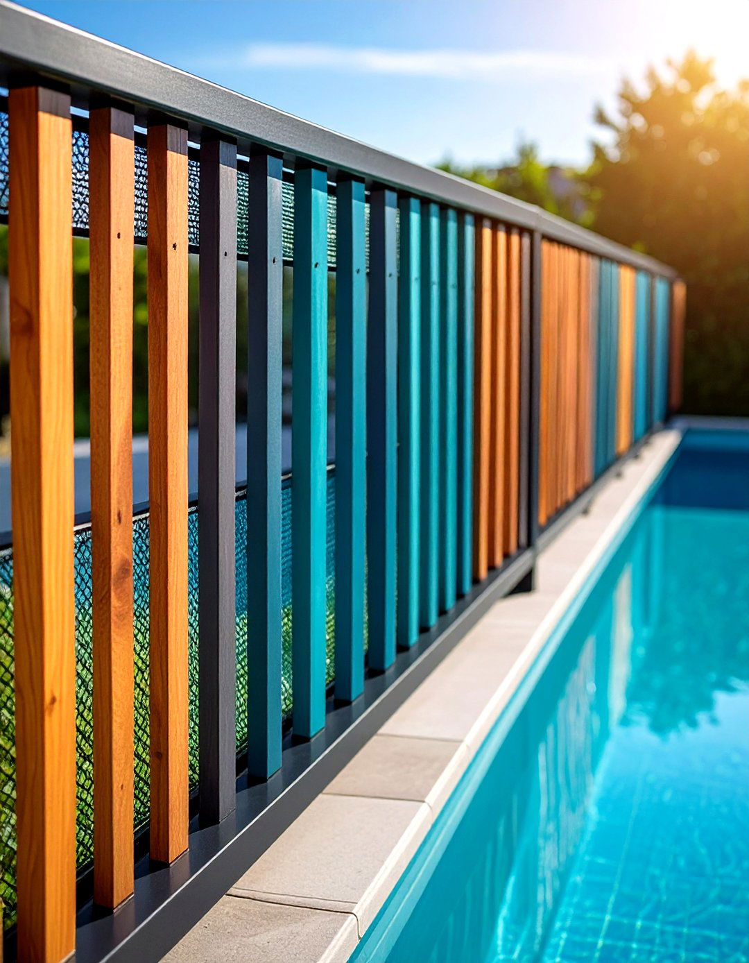Above Ground Pool Rail Fences - 20 Pool Fence Ideas