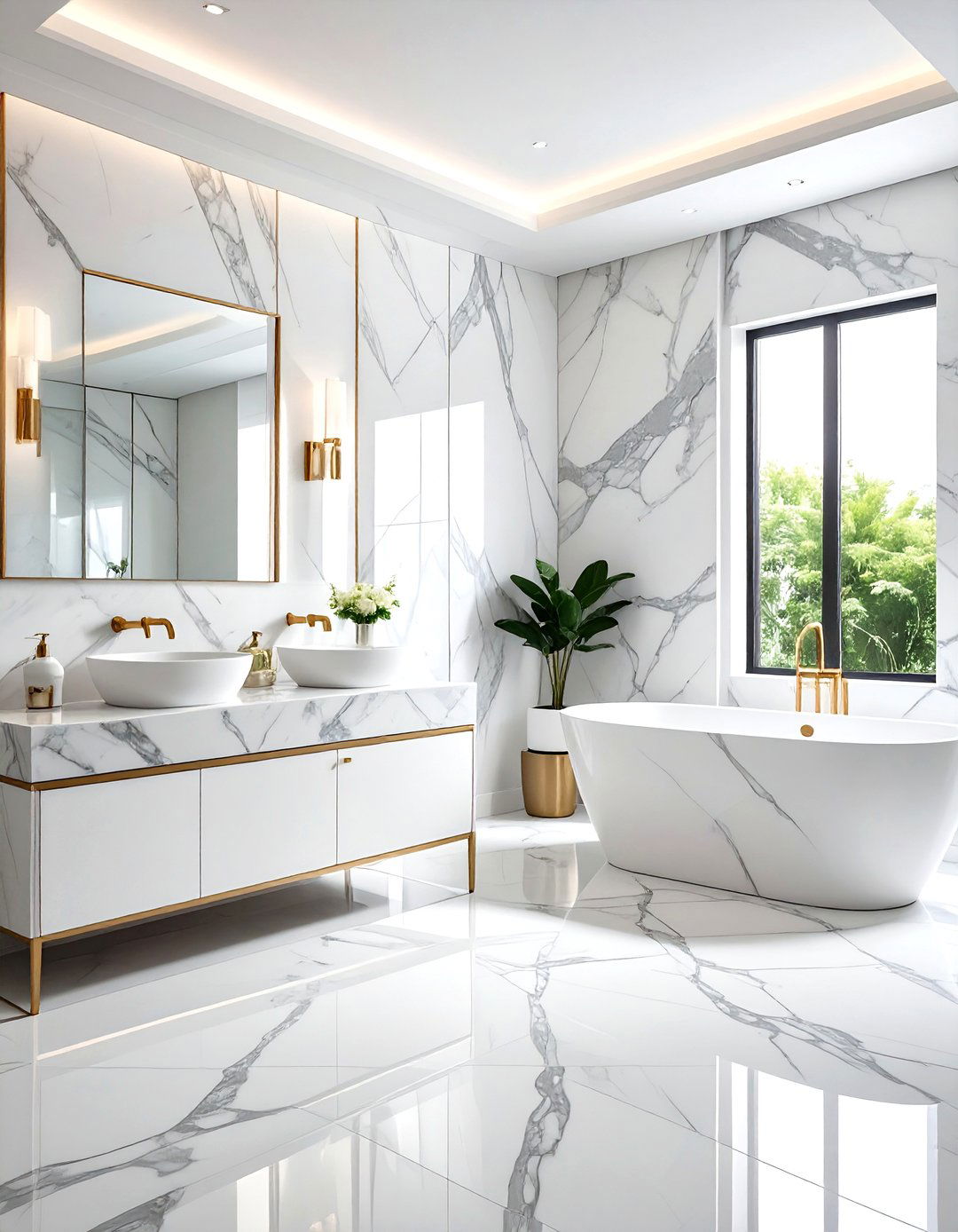 Abstract Marble Powder Room Wallpaper - 20 Powder Room Wallpaper Ideas