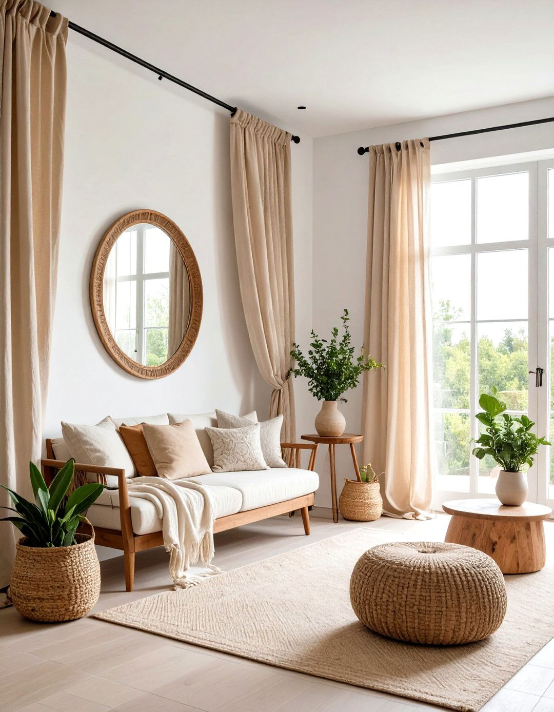 Abundant Natural Light Completes the Bright Farmhouse Living Room - 20 Farmhouse Living Room Ideas