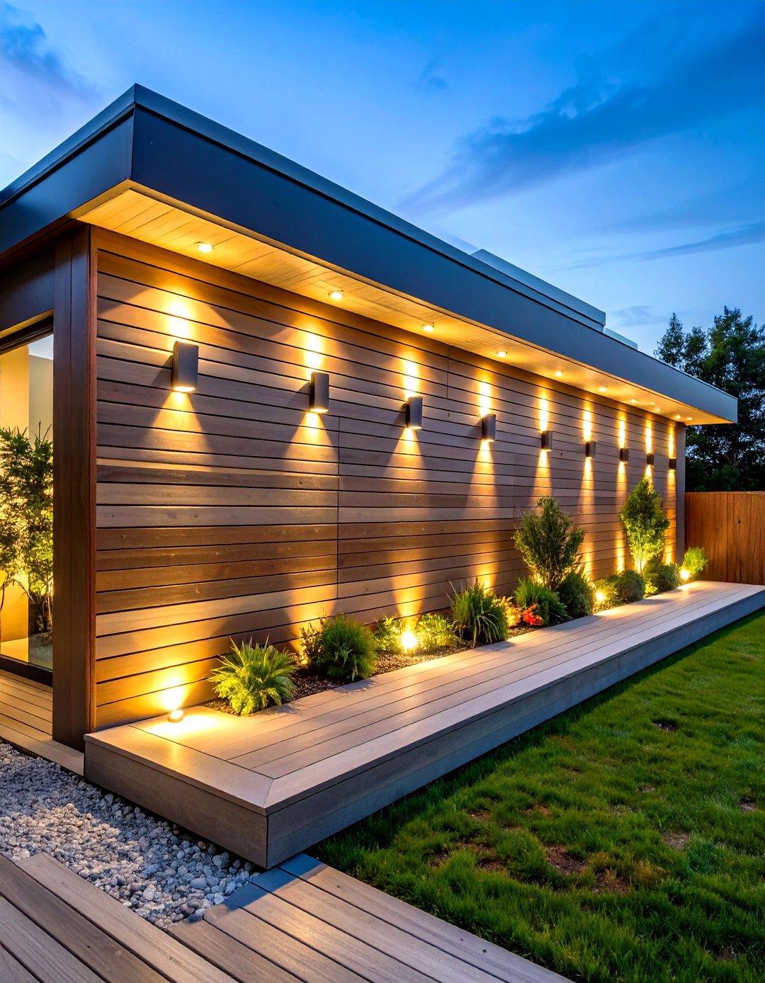 Accent Deck Walls with Cladding and Color - 20 Deck Decorating Ideas
