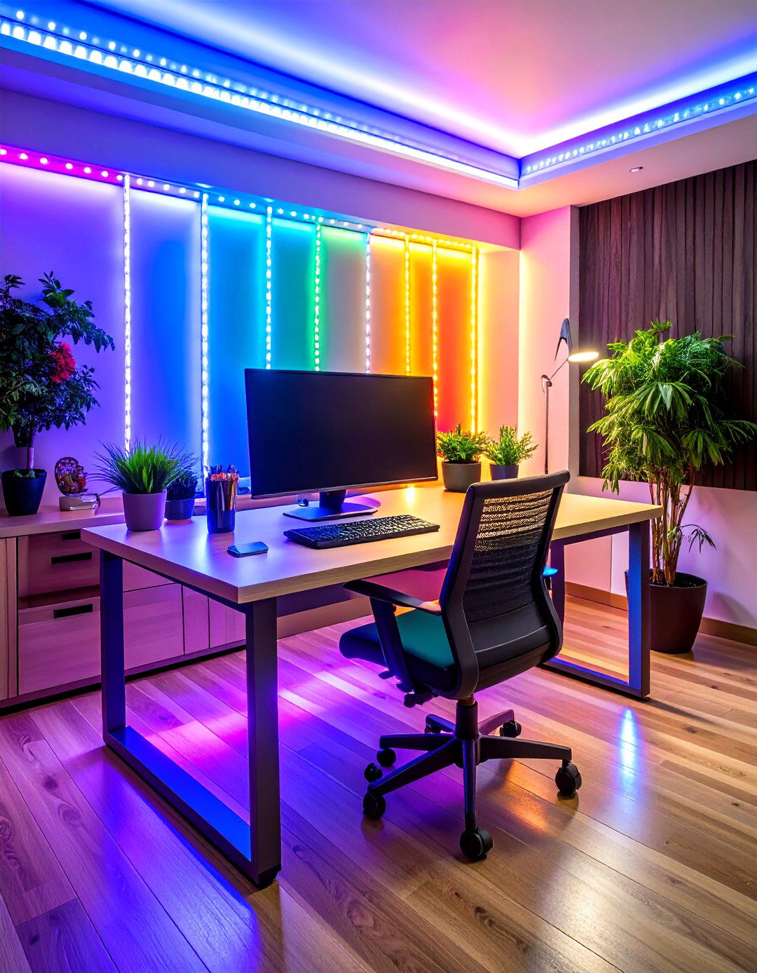 Accent LED Lighting - 20 Small Game Room Ideas