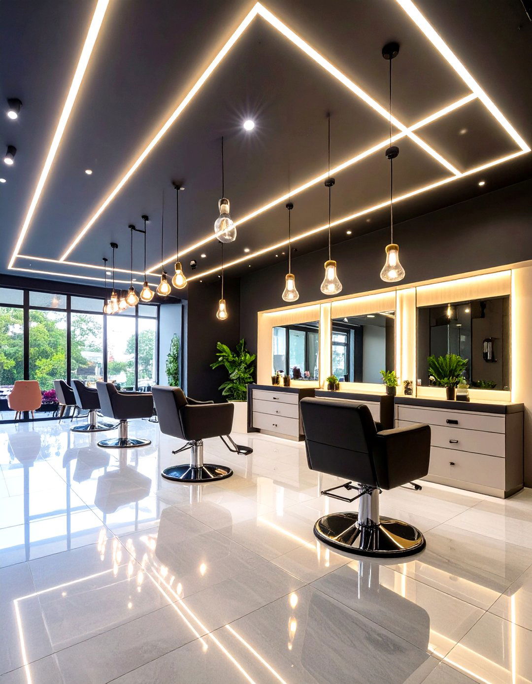 Accent Lighting - 20 Small Salon Interior Design Ideas
