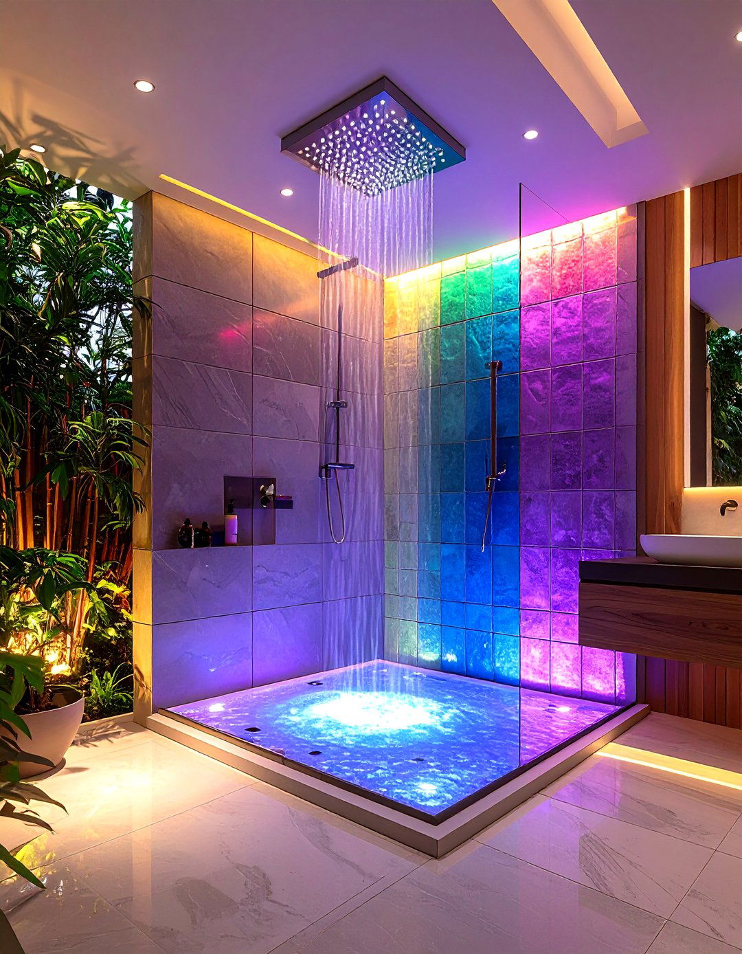 Accent Spotlights - 20 Shower Lighting Ideas
