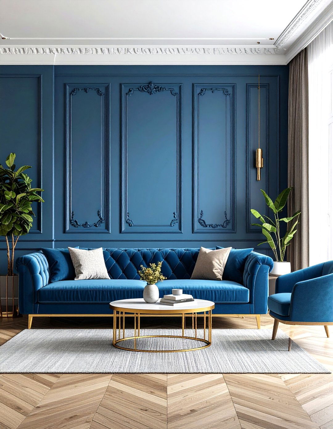 Accent Wall Living Room Wainscoting Focus - 20 Living Room Wainscoting Ideas