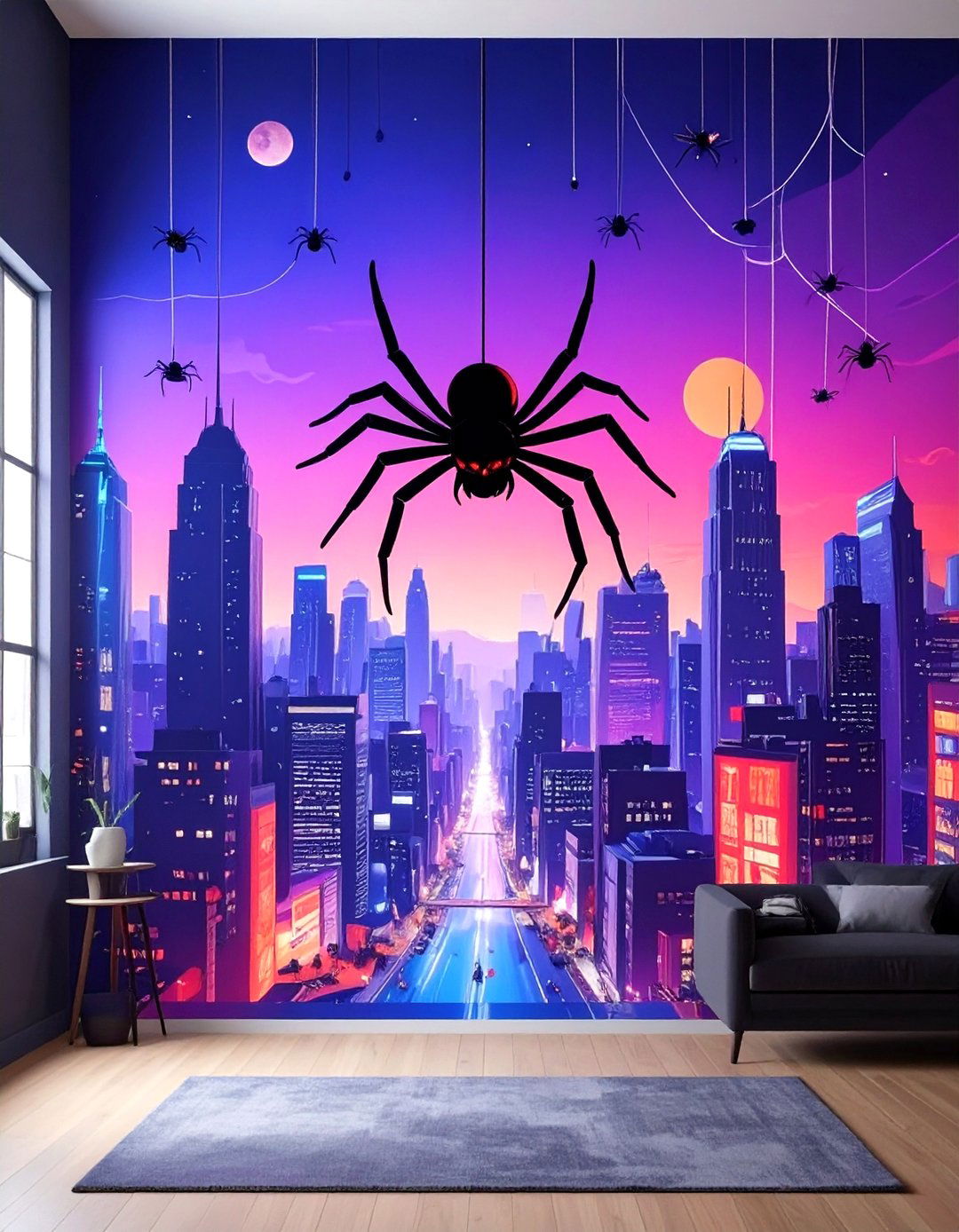 Accent Wall Mural - 20 Spiderman Room Decor Ideas
