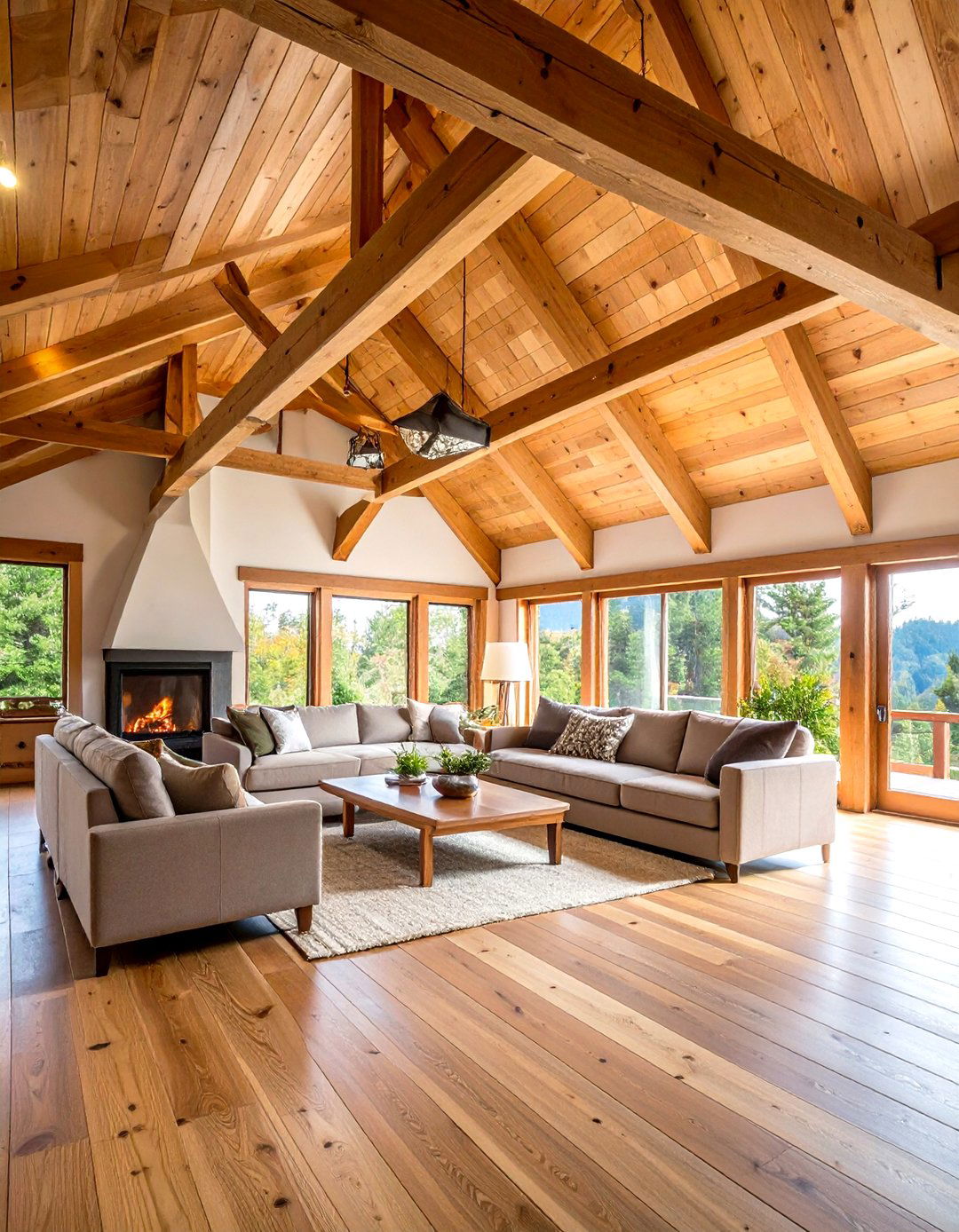 Accent Wood Planks for Warmth - 20 Vaulted Ceiling Ideas