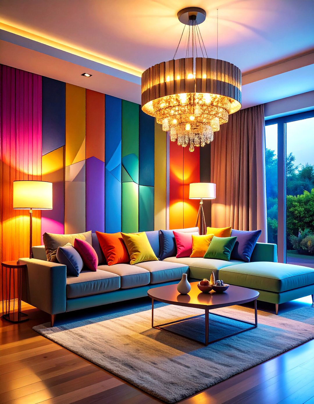 Accentuate Your Sectional with Statement Lighting - 20 Sectional Living Room Ideas
