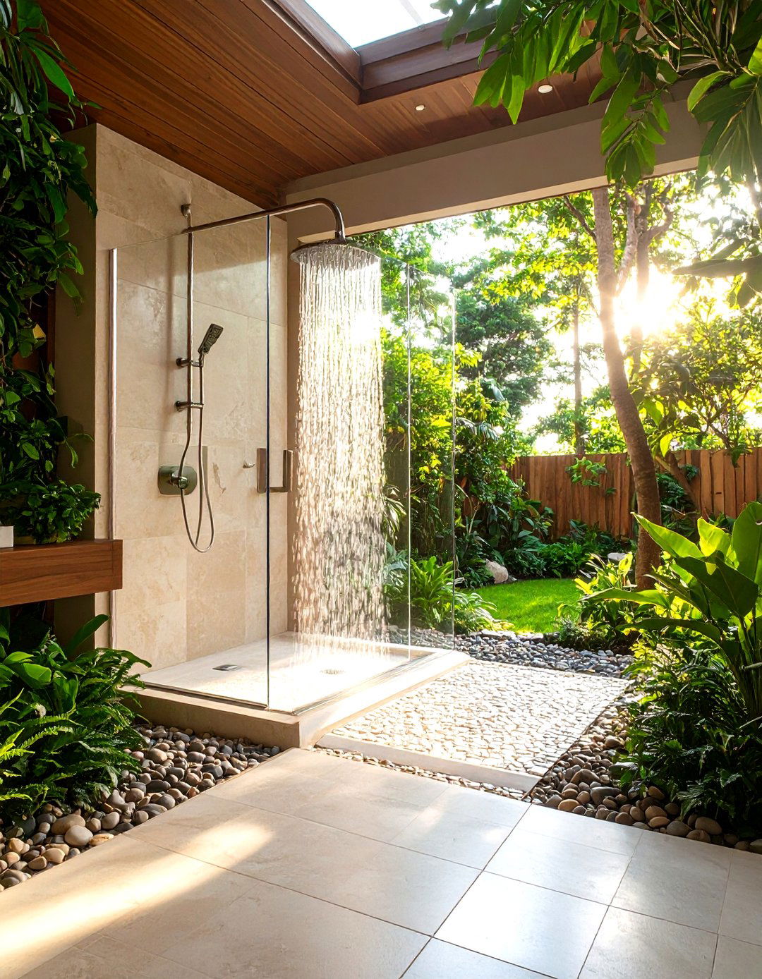Accessible First Doorless Walk In Shower - 20 Doorless Walk In Shower Ideas