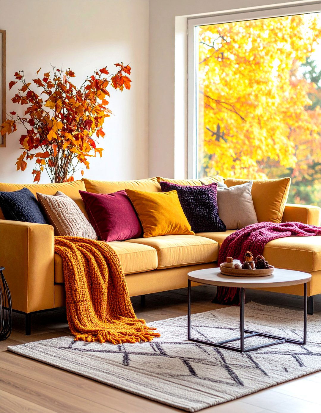 Accessorize Sectionals with Coordinated Pillows and Throws - 20 Sectional Living Room Ideas