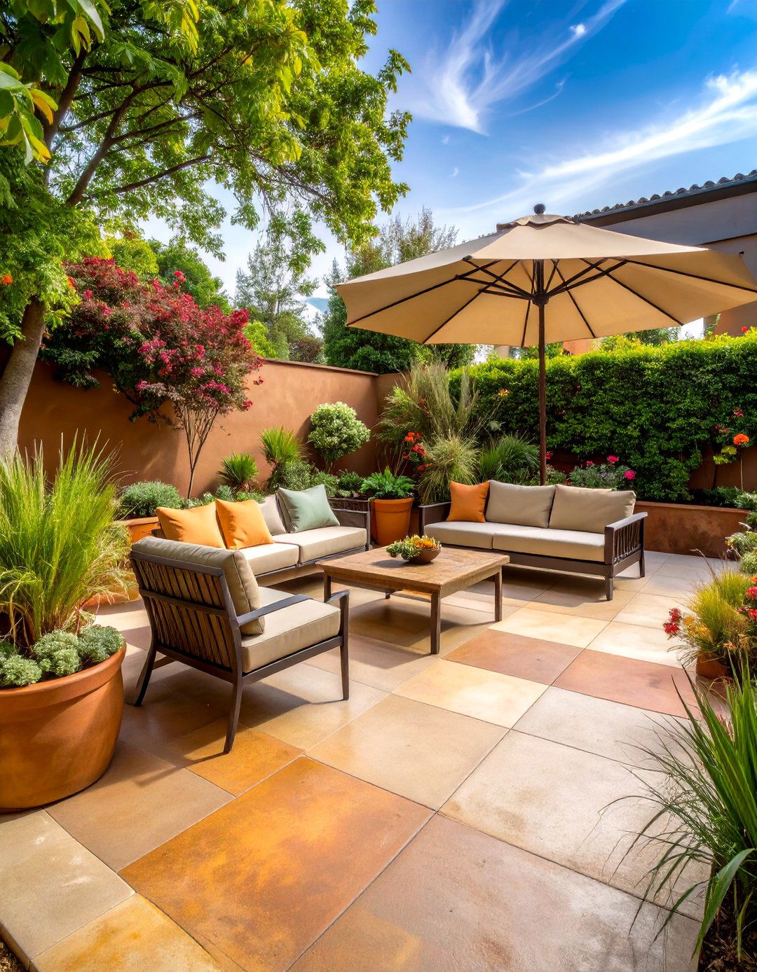 Acid Stained Concrete Patio Coloring - 20 Concrete Patio Ideas on a Budget