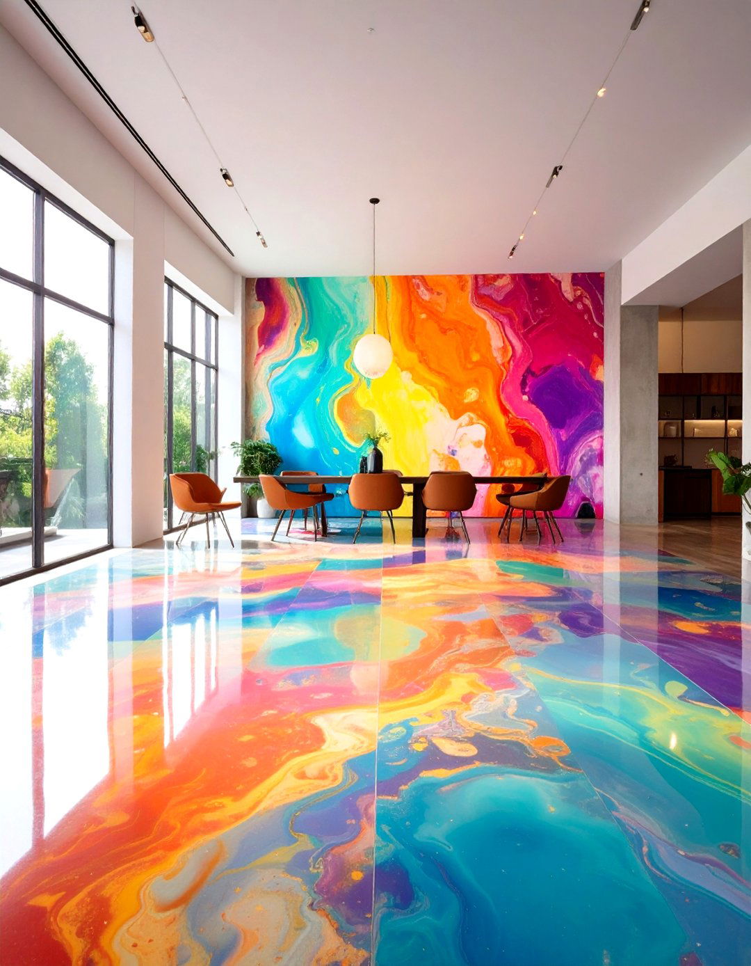 Acid Stained Concrete - 20 Types of Concrete Floor Finishes