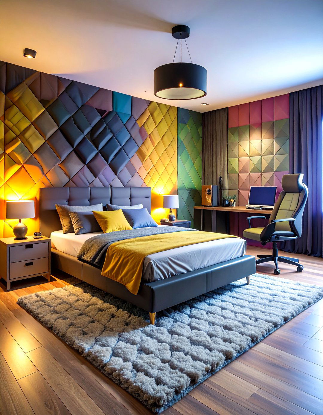 Acoustic Comfort Walls - 20 Gaming Bedroom Ideas