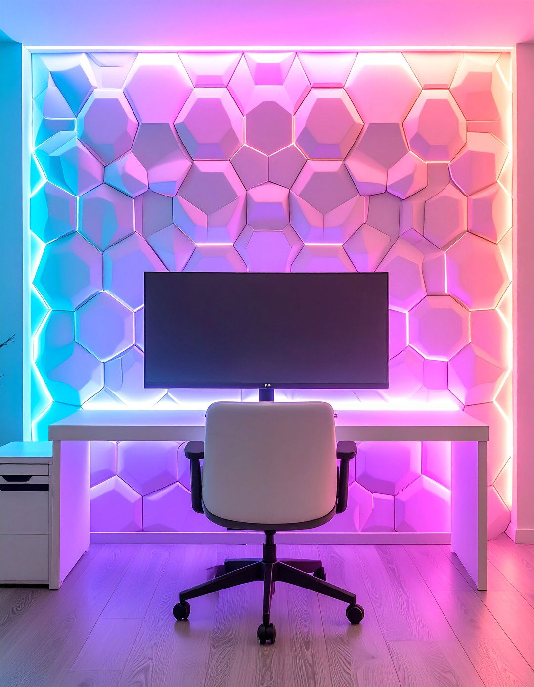 Acoustic Foam Art Panels Gamer Girl Room - 20 Gamer Girl Room Ideas