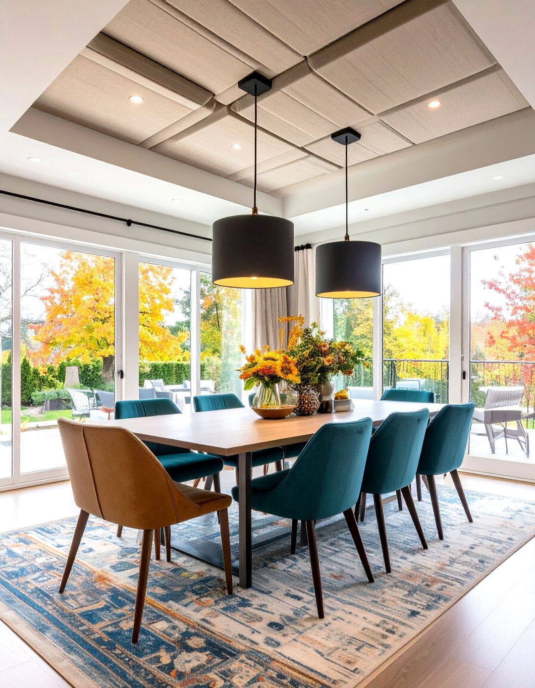 Acoustic Panel Dining Room Ceiling Tames Clatter - 20 Dining Room Ceiling Ideas