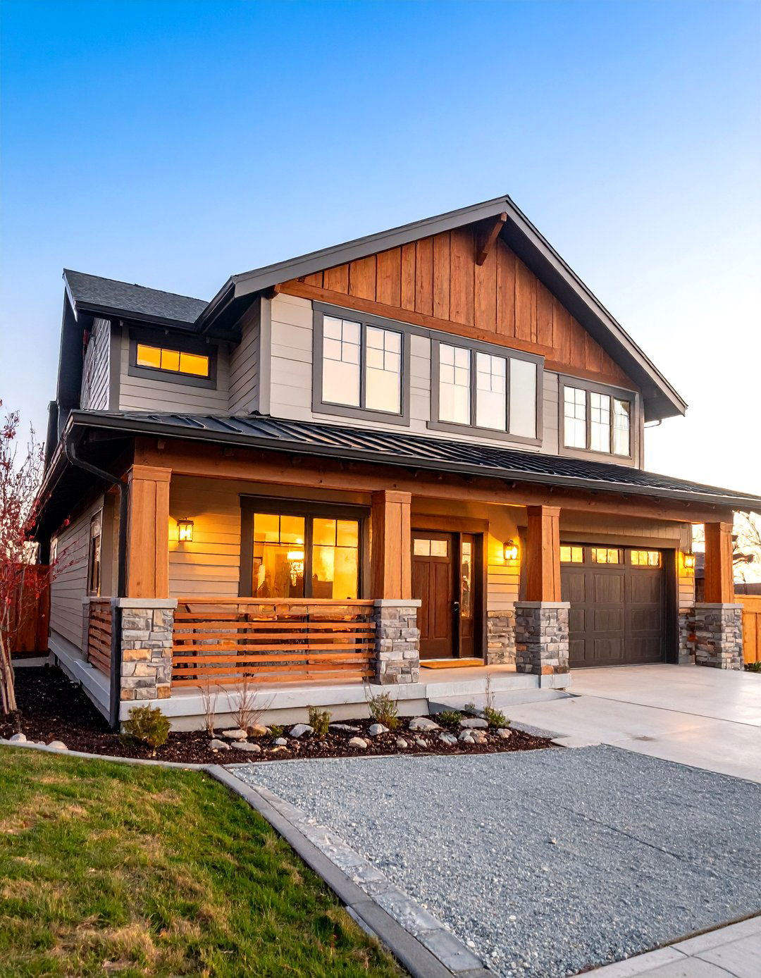 Add Horizontal Wood Slat Screens for Texture - 20 Curb Appeal Inspiration for Ranch Homes