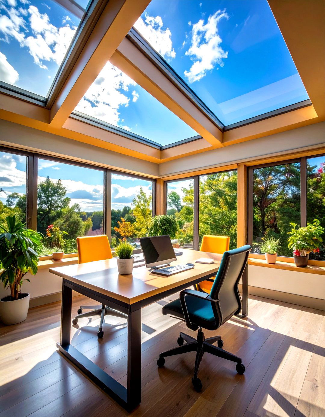 Add Skylights or Roof Lanterns - 20 Sunroom Office Ideas