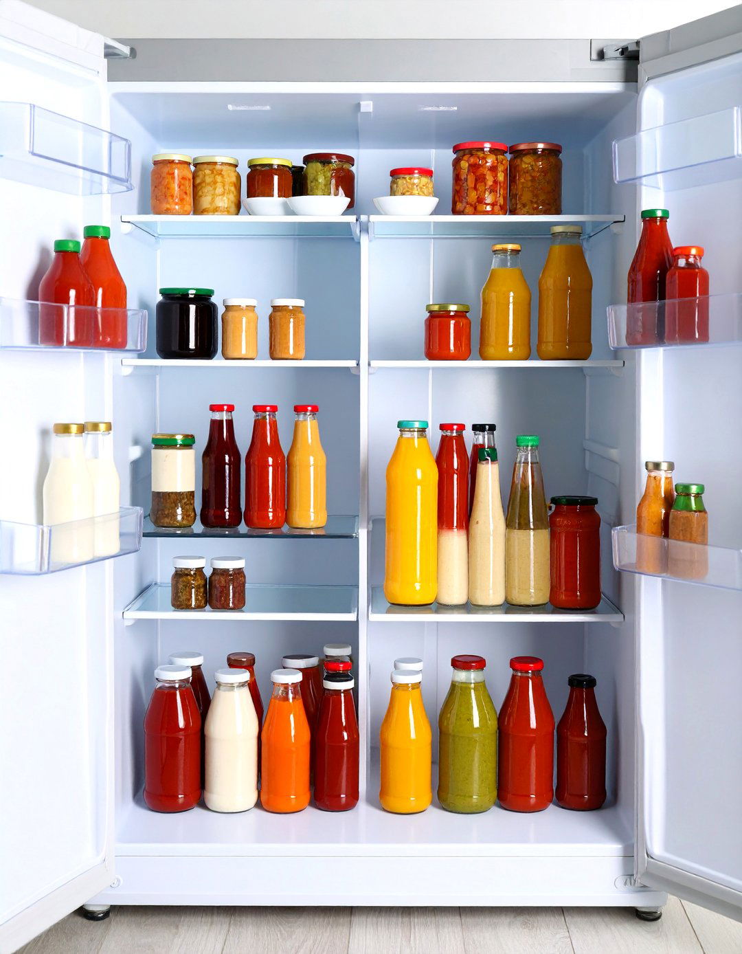 Add a Lazy Susan to Spin Out Hidden Fridge Sauces - 20 Fridge Organization Ideas