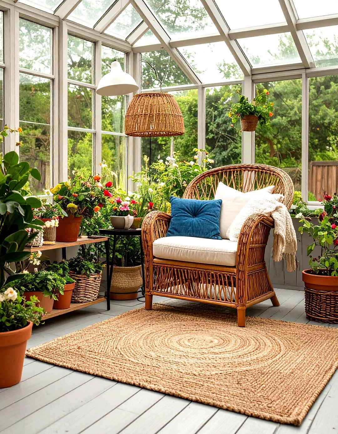 Add a Reading Nook in the Greenhouse - 20 Greenhouse Room Ideas
