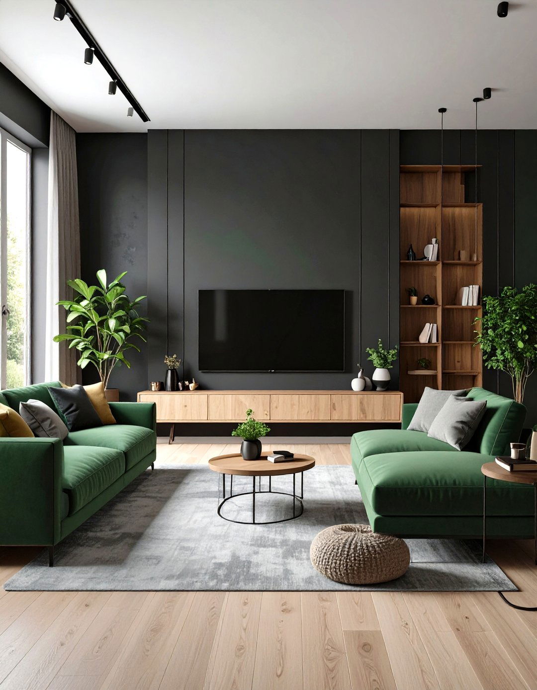 Add a Statement Wall or Accent Color - 20 Scandinavian Living Room Ideas