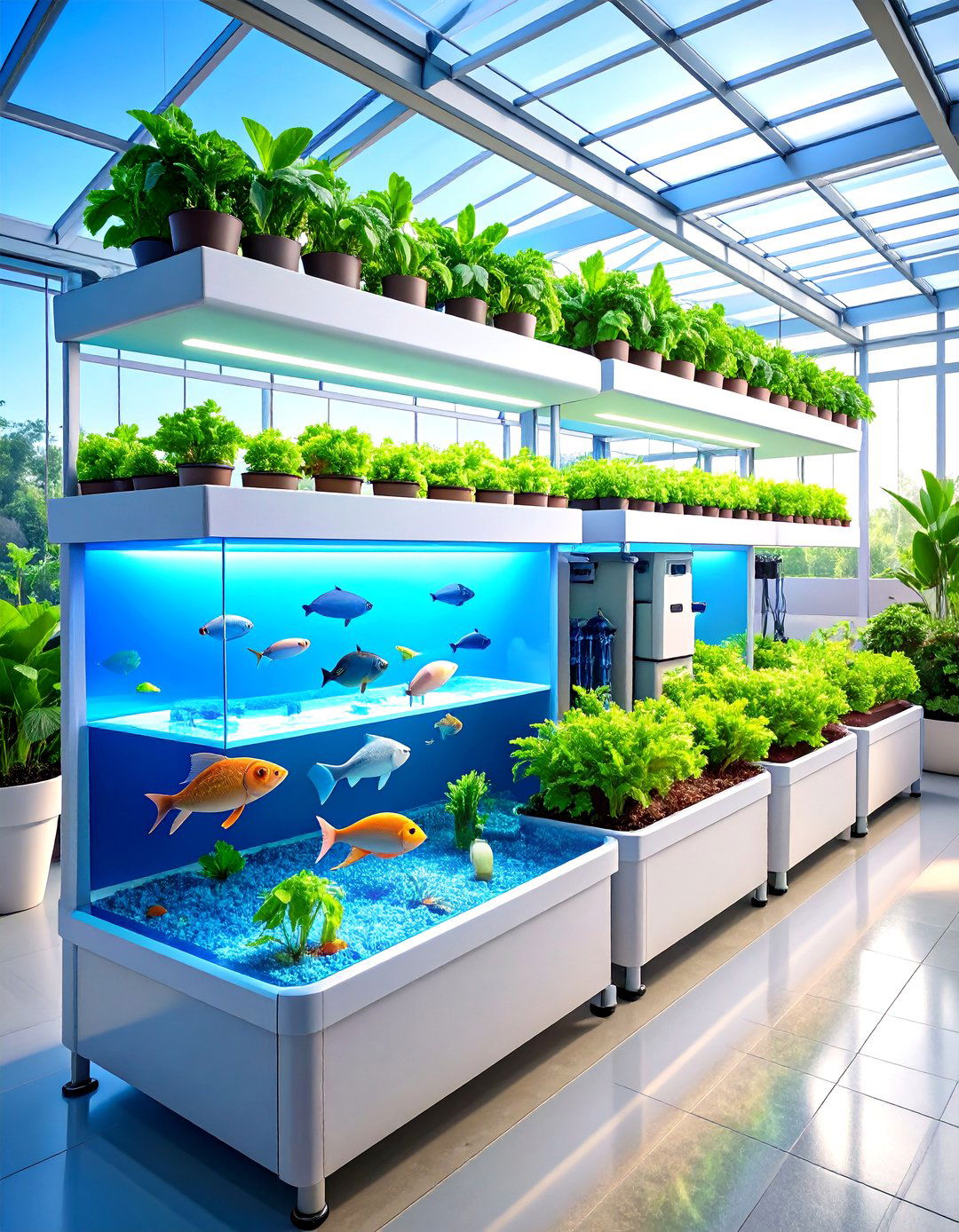 Add an Aquaponic Ecosystem to the Greenhouse - 20 Greenhouse Room Ideas