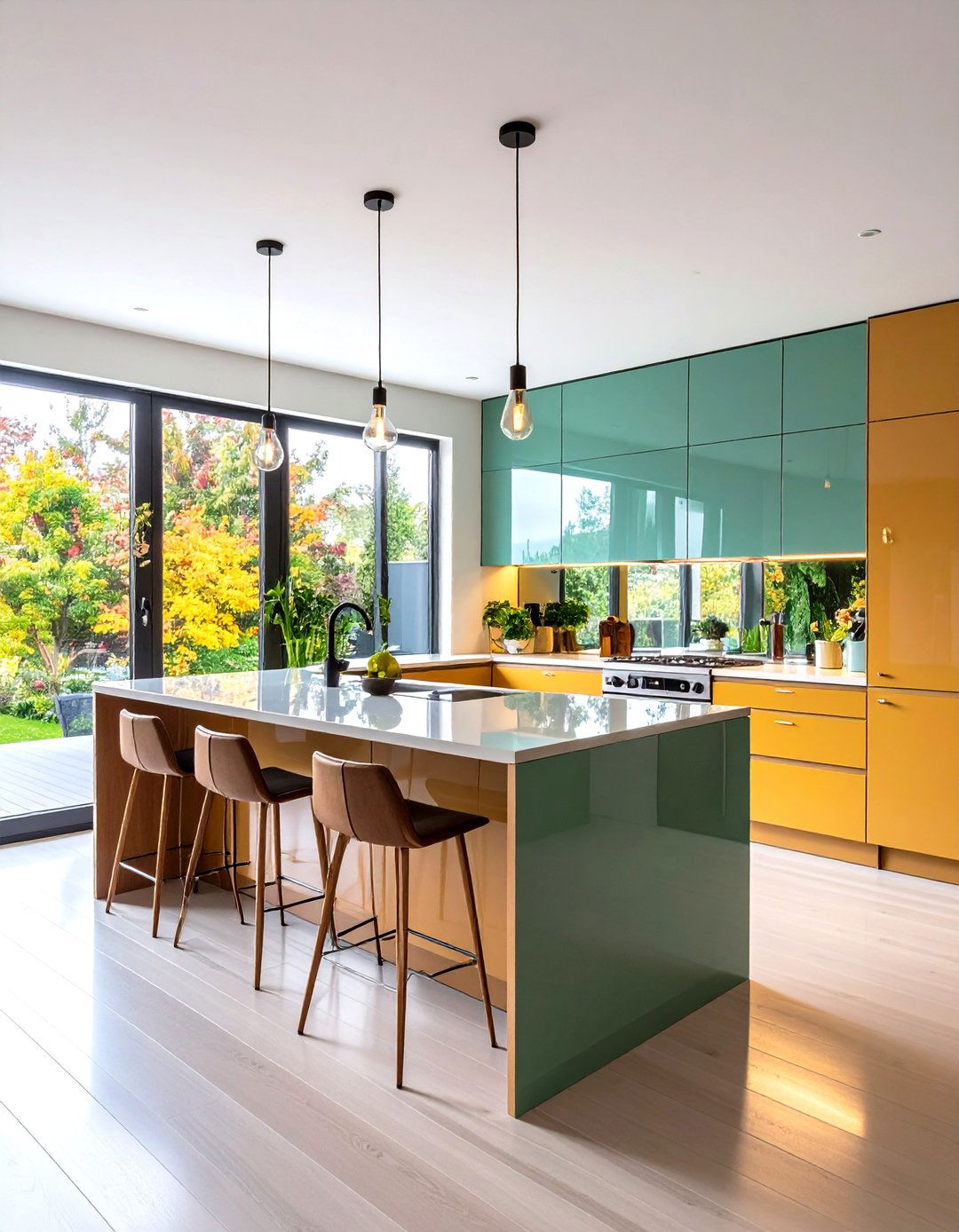 Add an Under Island Microwave Drawer - 20 U Shaped Kitchen Ideas