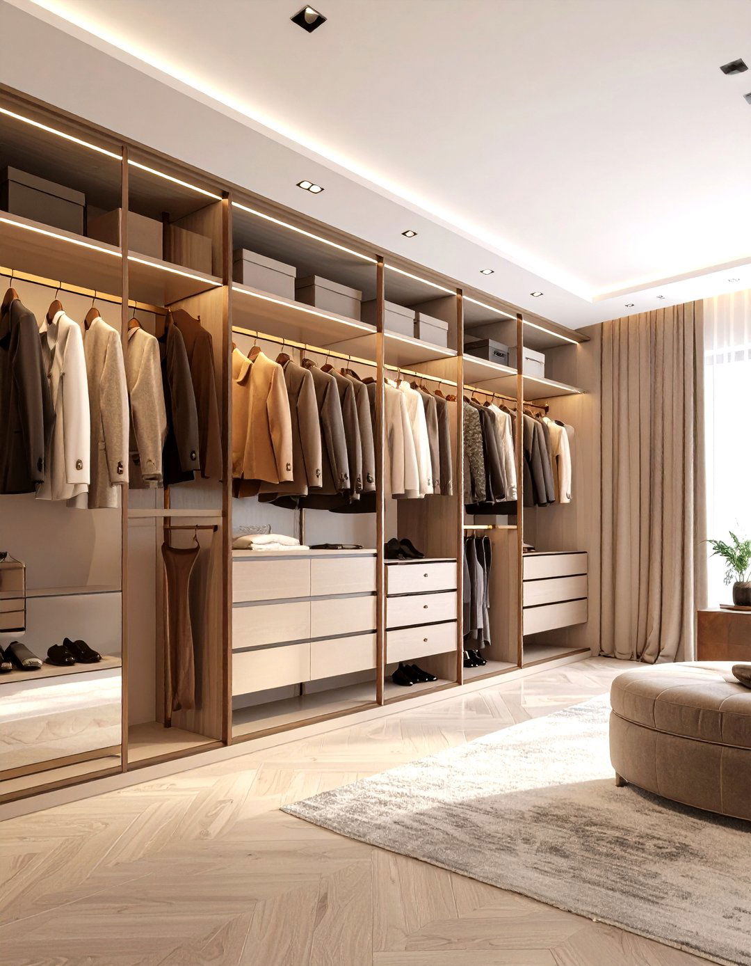 Adjustable Hanging Zone Dressing Room - 20 Dressing Room Ideas