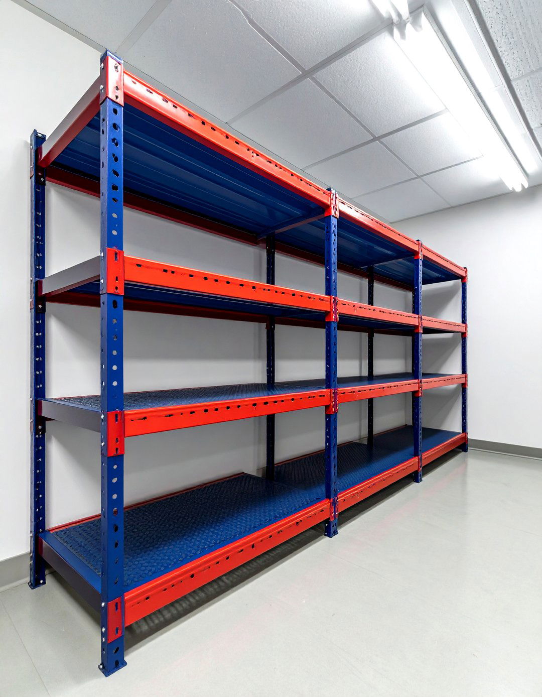 Adjustable Metal Garage Shelving with Ventilated Decks - 20 Garage Shelving Ideas