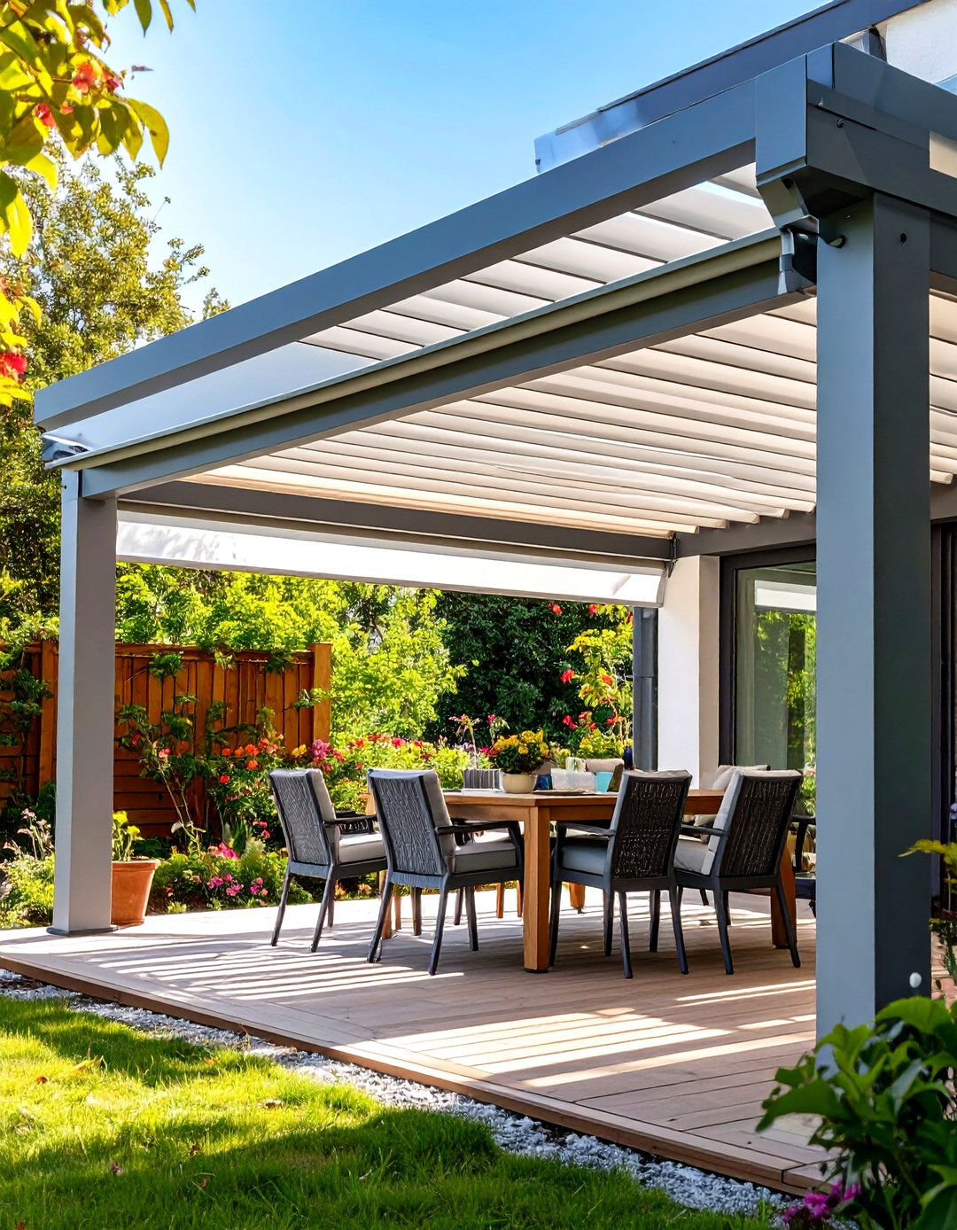 Adjustable Pergola Shade Louver System - 20 Pergola Shade Ideas