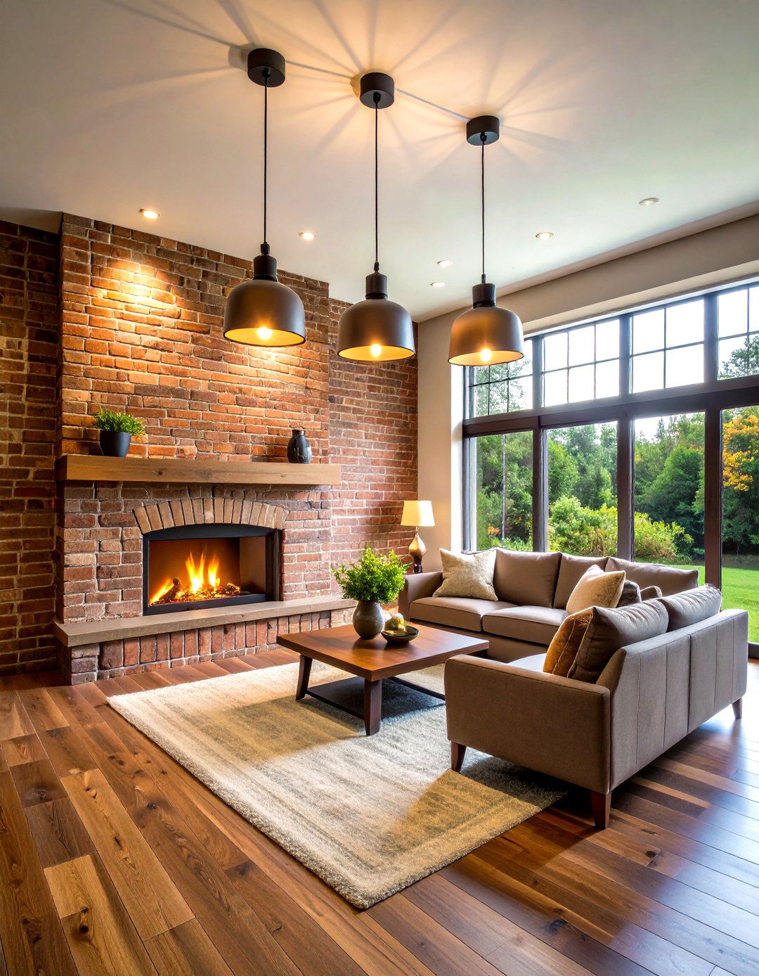 Adjustable Track Lighting Aiming at the Fireplace - 20 Fireplace Lighting Ideas