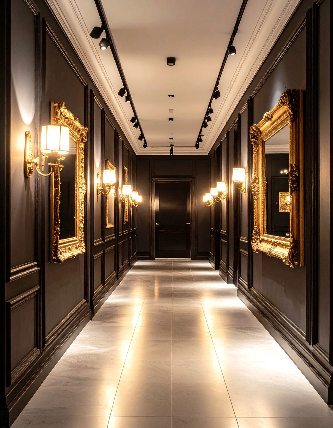 Adjustable Track Lighting for Art - 20 Dark Hallway Ideas