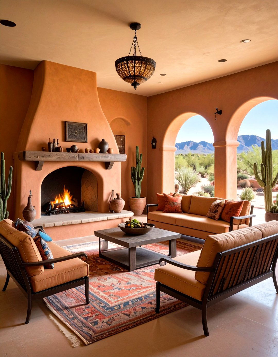 Adobe Inspired Fireplaces - 20 Southwest Interior Design Ideas