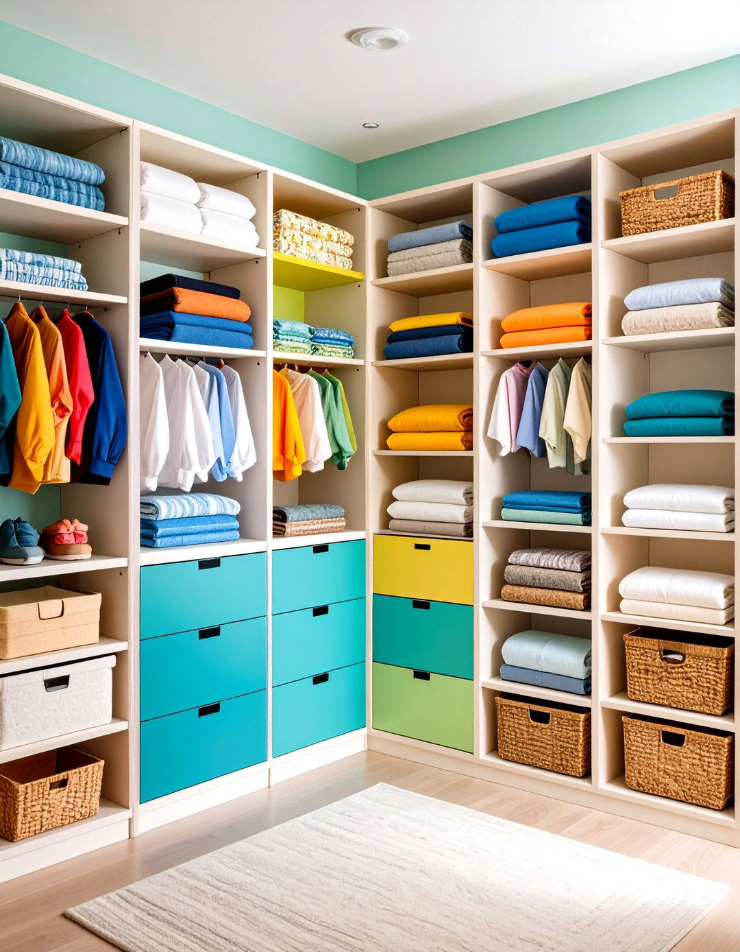 Aesthetic First Linen Closet Organization with Design Focus - 20 Linen Closet Organization Ideas