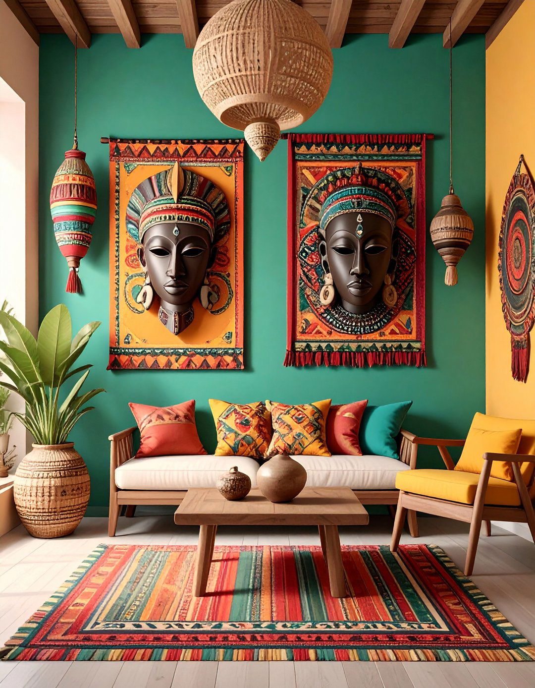 Afrocentric Art Gallery Defines a Black Man Cave - 20 Black Man Cave Ideas