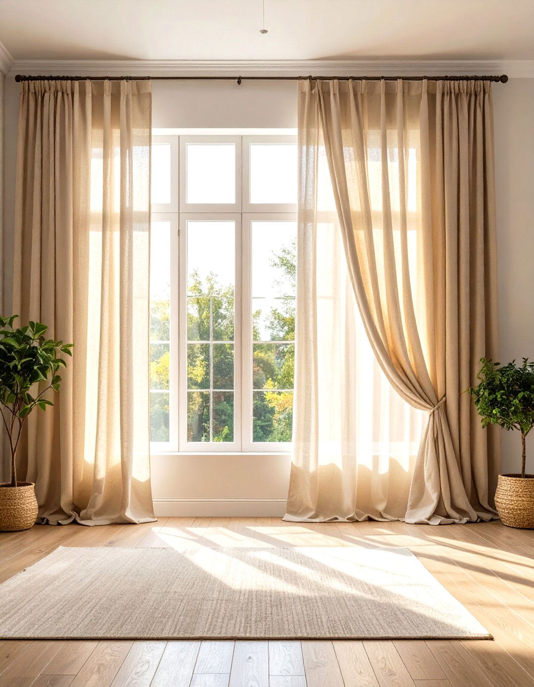 Airy Greige Window Treatments - 20 Greige Interior Design Ideas
