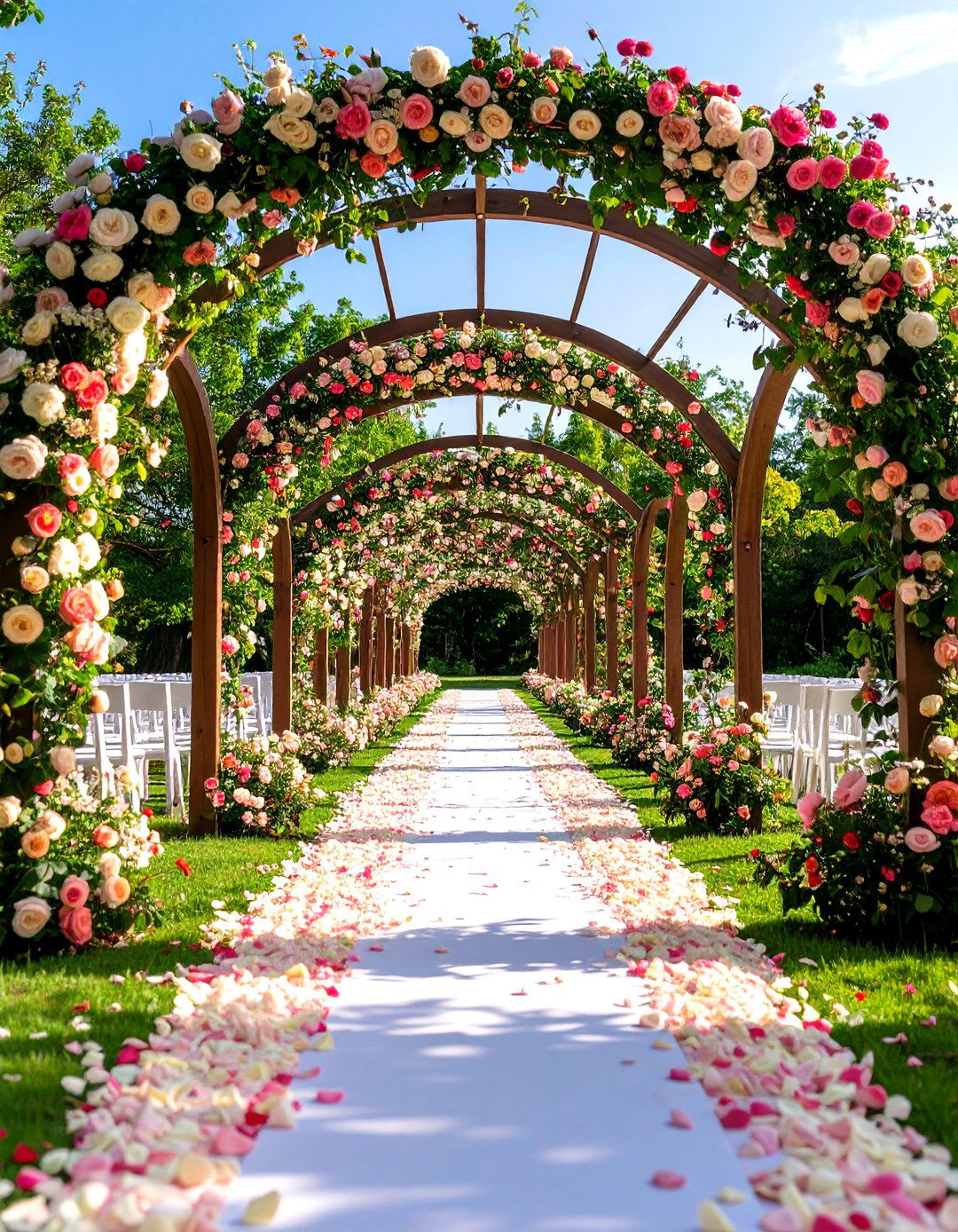Aisle of Blossoms and Blooming Arches - 20 Fairytale Wedding Ideas