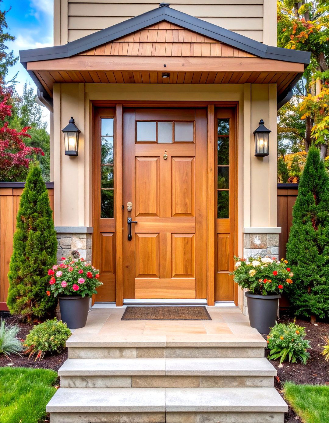 All Natural - 20 Stained Front Door Ideas