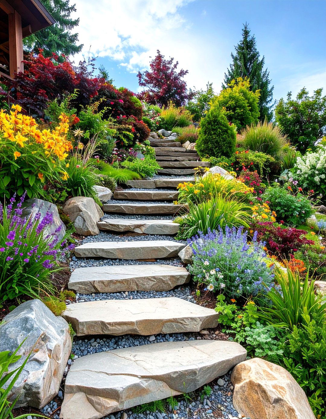 Alpine Rock Gardens - 20 Sloped Garden Ideas