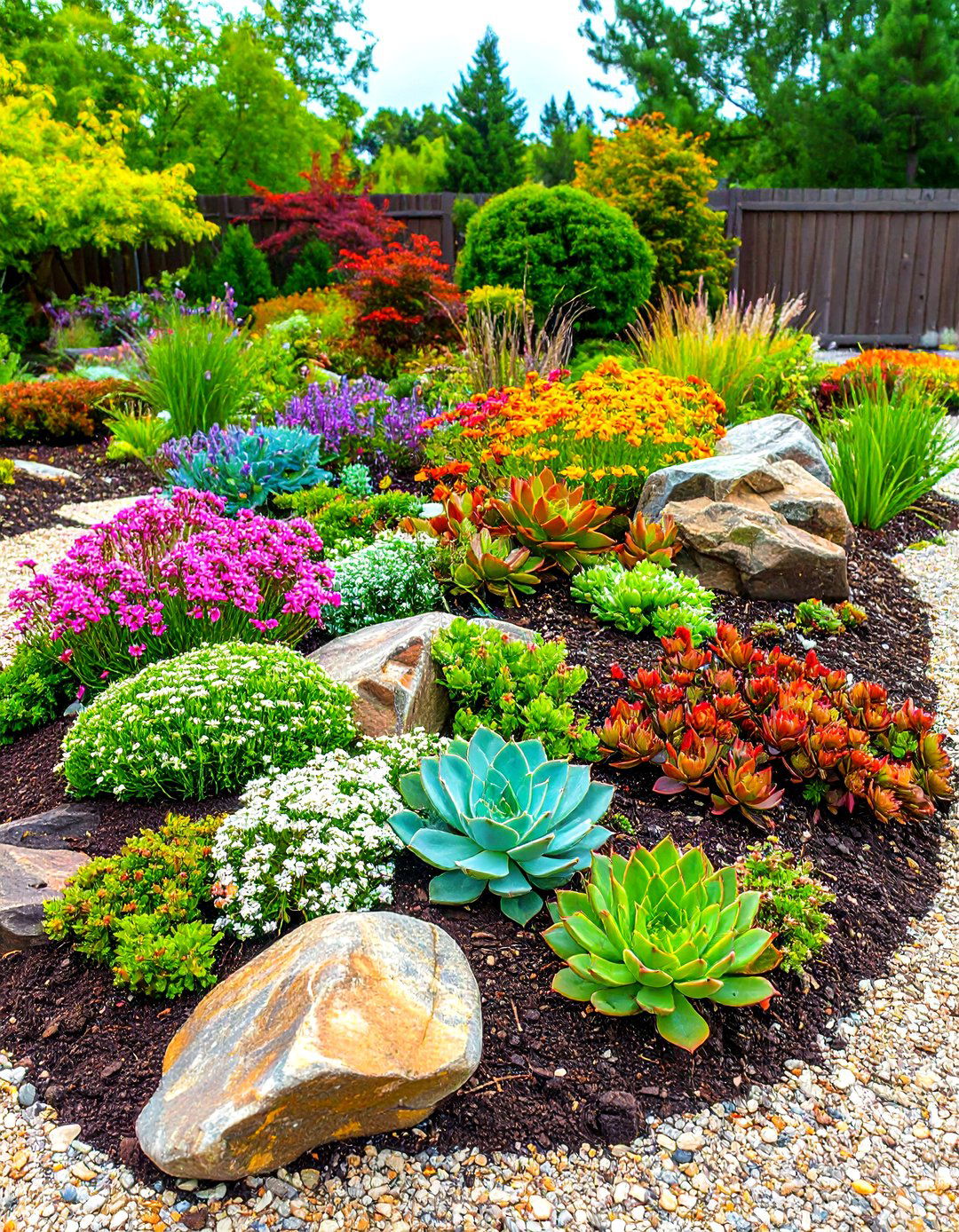 Alpine Rock Plantscape - 20 Sloping Garden Design Ideas
